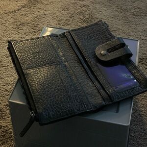 Black Textured Wallet